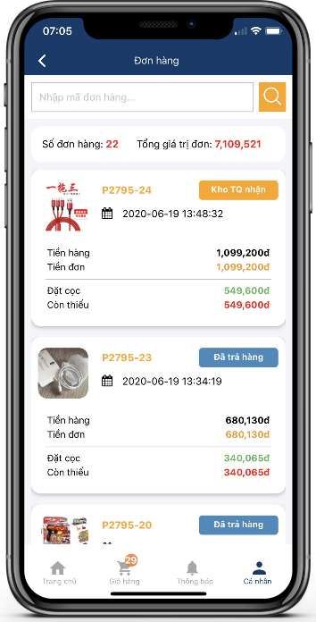 App order Trung Quốc